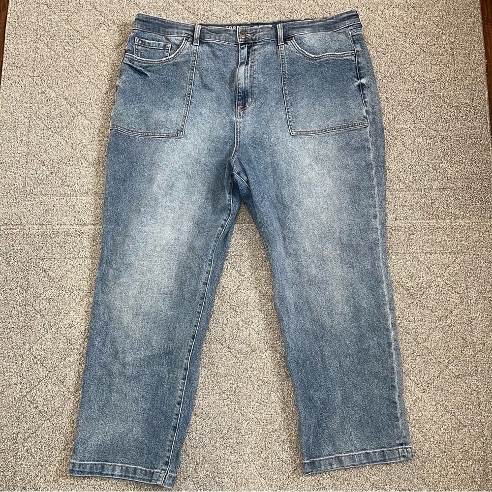 Torrid High Rise Straight Classic Denim Redline Selvedge Jeans Size 24 Blue